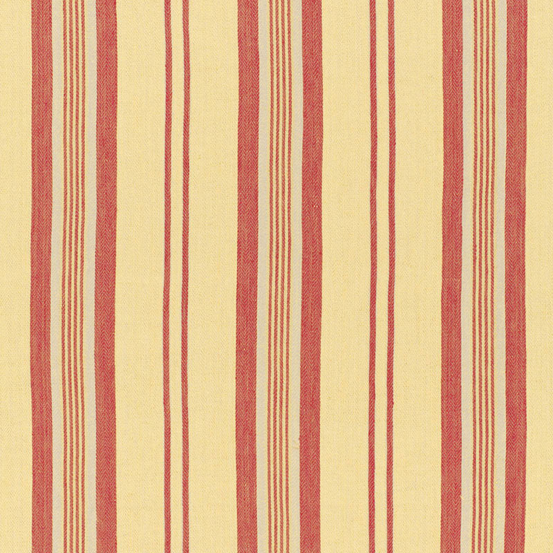 Schumacher Sagaponic Linen Stripe Berry Fabric Sample 54153