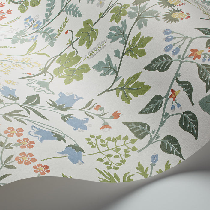 Schumacher Flora Ivory Wallpaper Sample 5475