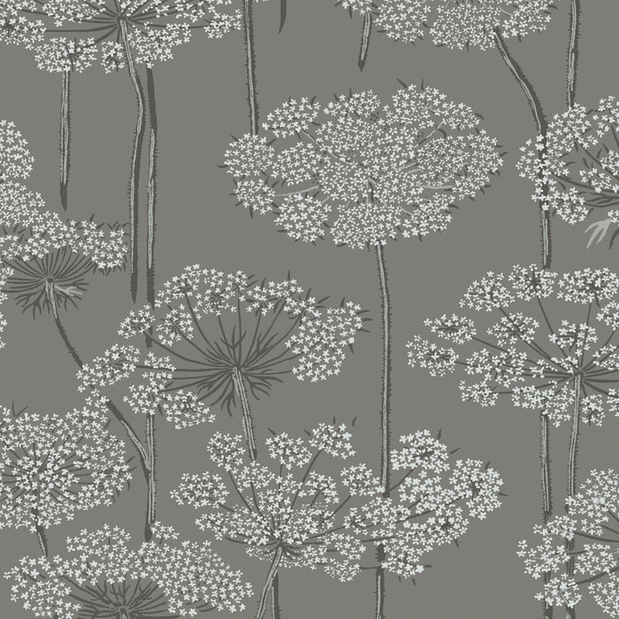Schumacher Ingrid Grey Wallpaper Sample 5477