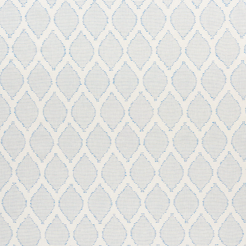 Schumacher Dream Weaver Embroidered Sheer Marine Fabric Sample 54833