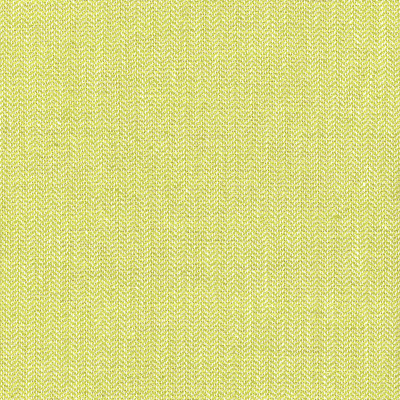 Schumacher Bryton Linen Herringbone Lime Fabric Sample 54926