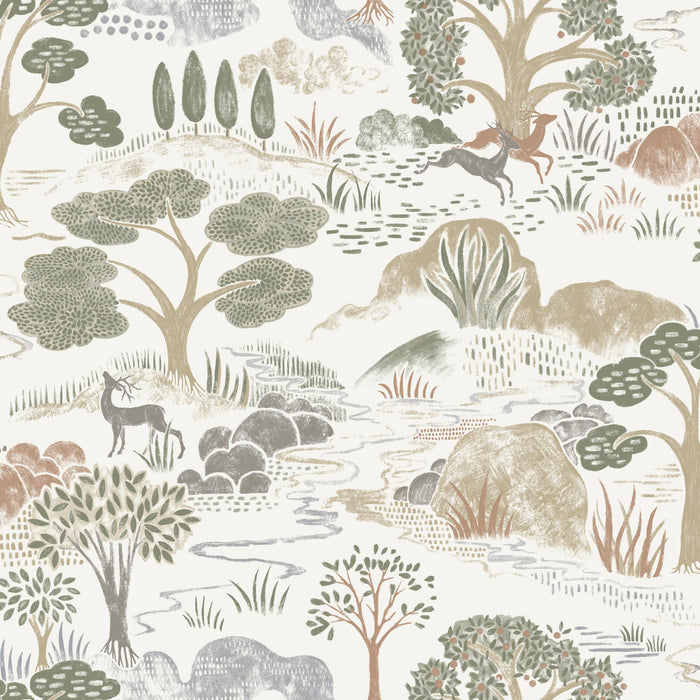 Schumacher Diana Natural Wallpaper Sample 5525