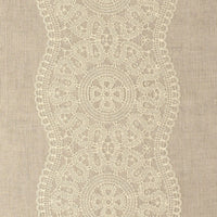 Schumacher Alecon Embroidered Sheer Natural Fabric 55421