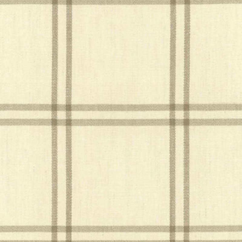 Schumacher Luberon Plaid Greige Fabric 55711