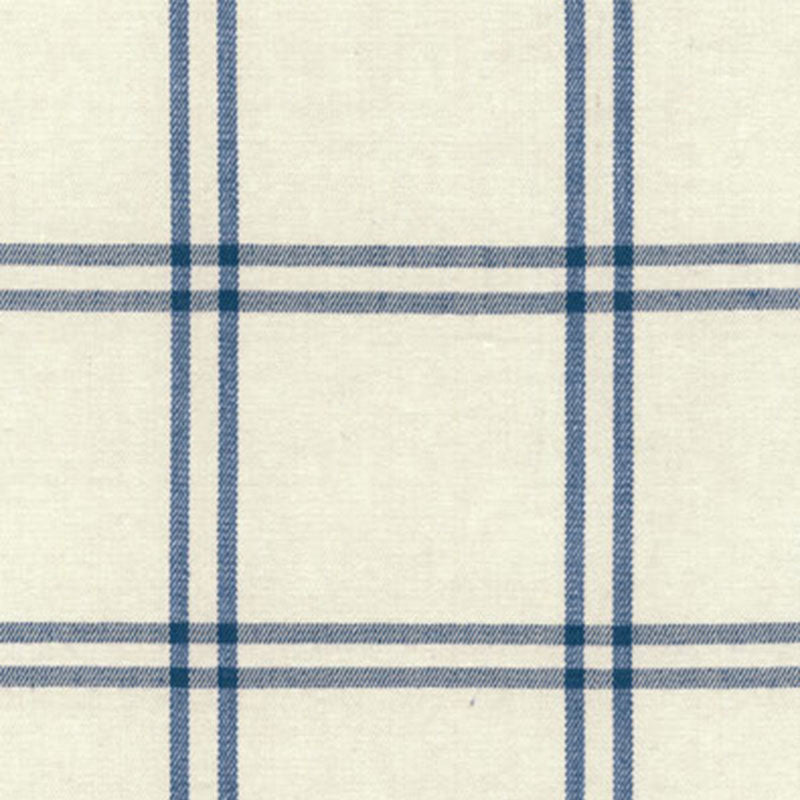 Schumacher Luberon Plaid Indigo Fabric 55715