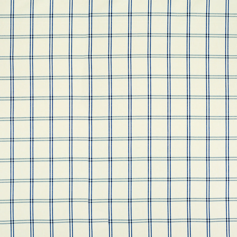 Schumacher Luberon Plaid Blue Fabric 55716