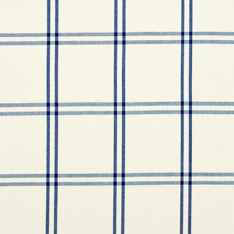 Schumacher Luberon Plaid Blue Fabric 55716