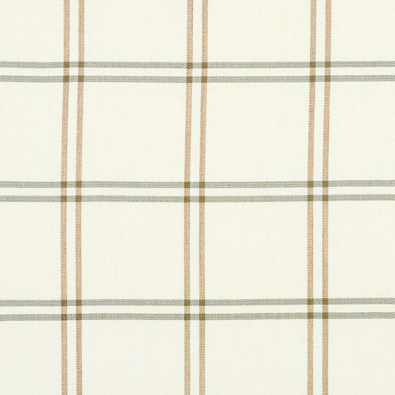 Schumacher Luberon Plaid Natural Fabric 55717