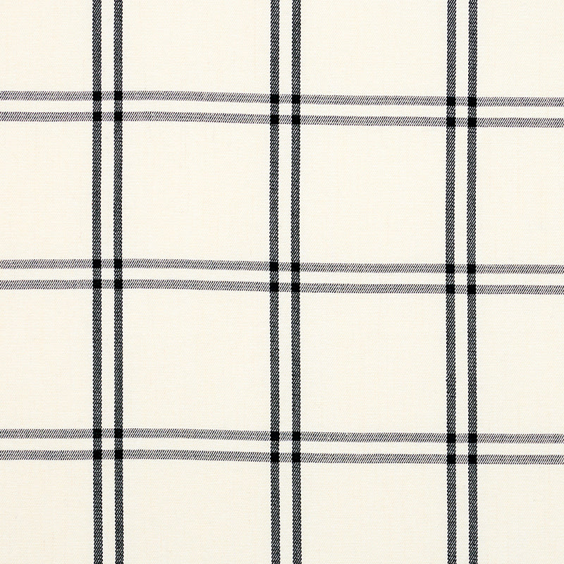Schumacher Luberon Plaid Black Fabric 55718