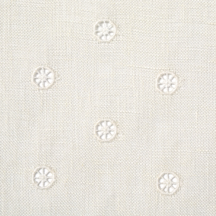 Schumacher Olivia Sheer Embroidery Eggshell Fabric 55850
