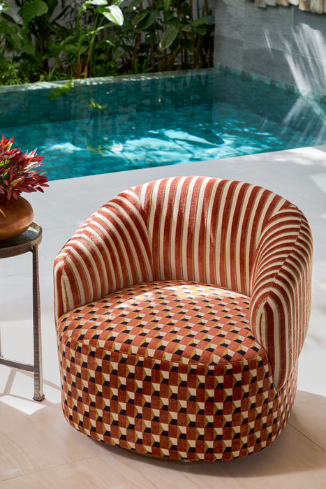 Jim Thompson Jaya Velvet Pomegranate Clay Fabric Sample JT013975003