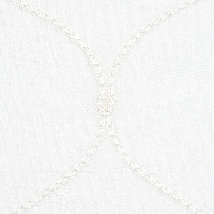 Schumacher Celena Sheer Embroidery Pearl Fabric Sample 56001