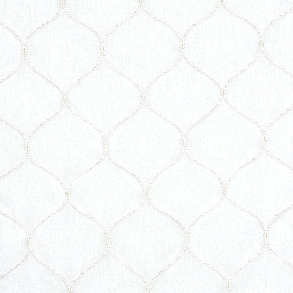 Schumacher Celena Sheer Embroidery Pearl Fabric 56001