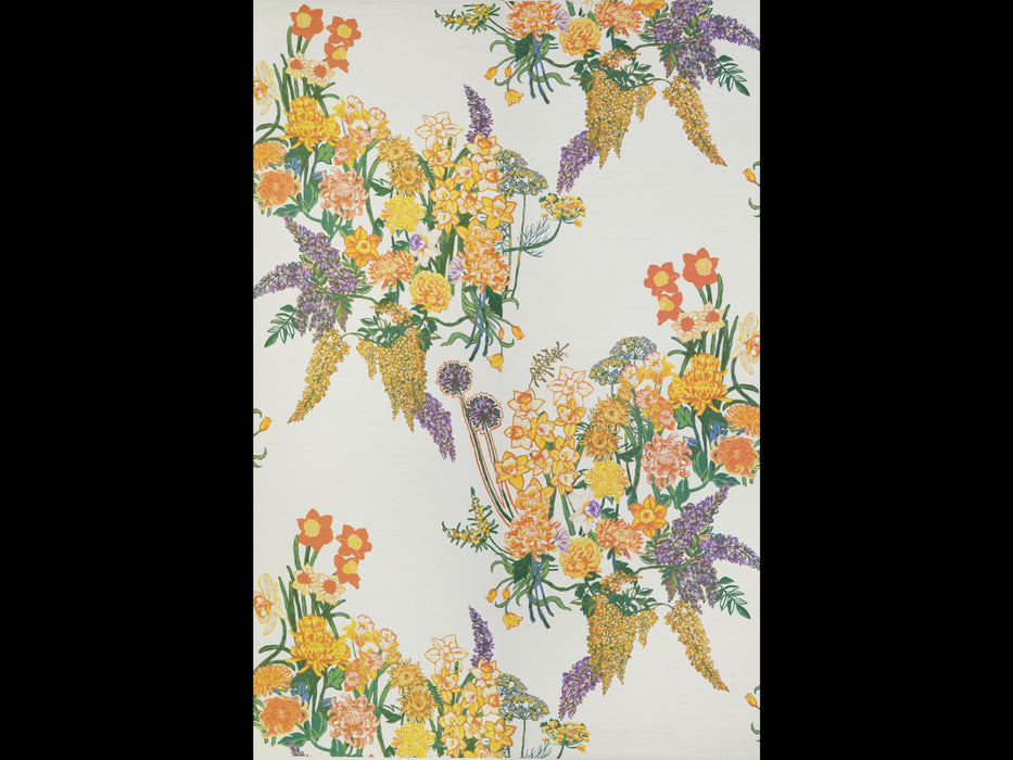 Jim Thompson Prima Vera  (Sisal Grasscloth) Marigold Wallpaper Sample JT021079001