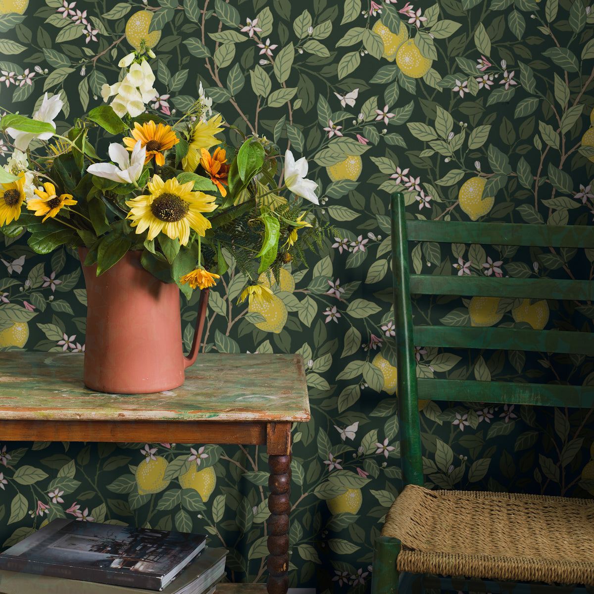 Schumacher CitrontrAD Green Wallpaper 5701