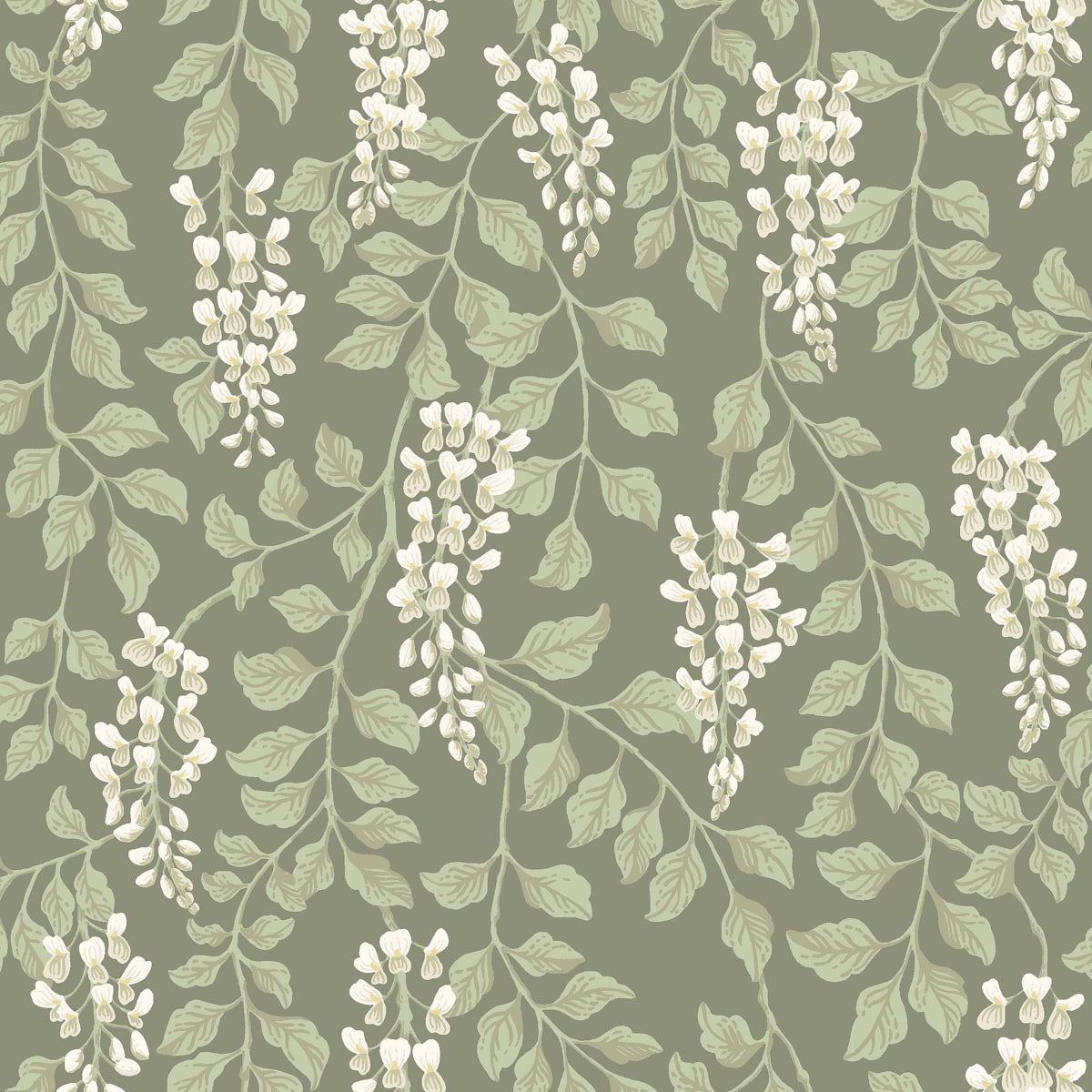 Schumacher BlaRegn Sage Wallpaper Sample 5710