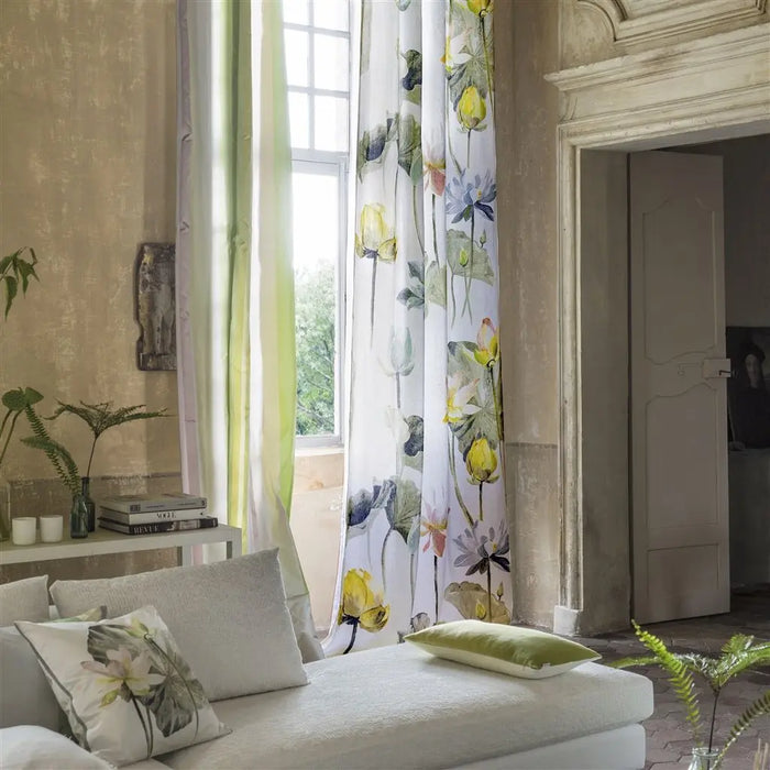 Designers Guild Dauphine Stripe Leaf Fabric Sample FDG2449-04