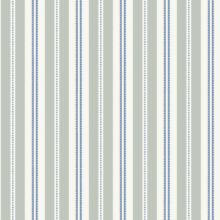 Schumacher Hedda Blue And Mineral Wallpaper 5817