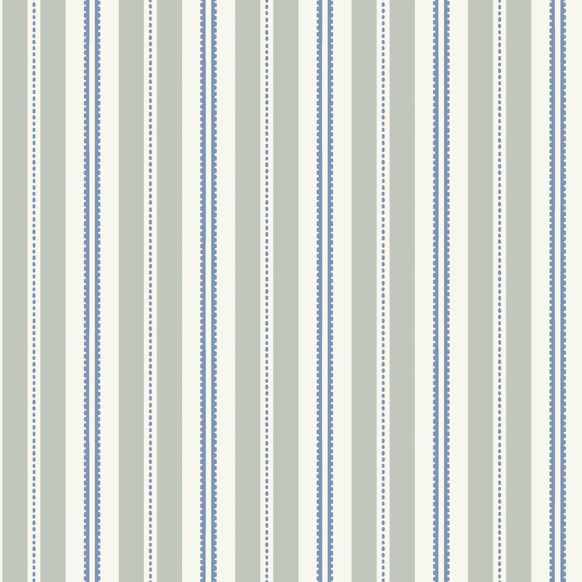 Schumacher Hedda Blue And Mineral Wallpaper Sample 5817