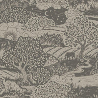 Schumacher Solängen Charcoal Wallpaper 5831
