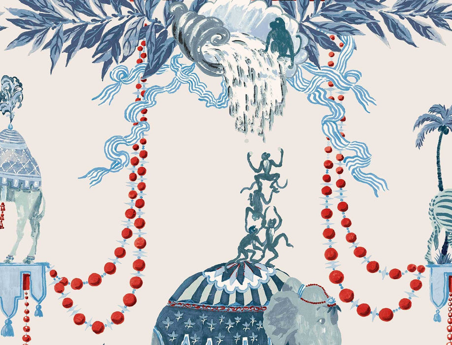 No.9 Thompson Monkey Business  Blue Wallpaper N9021038001