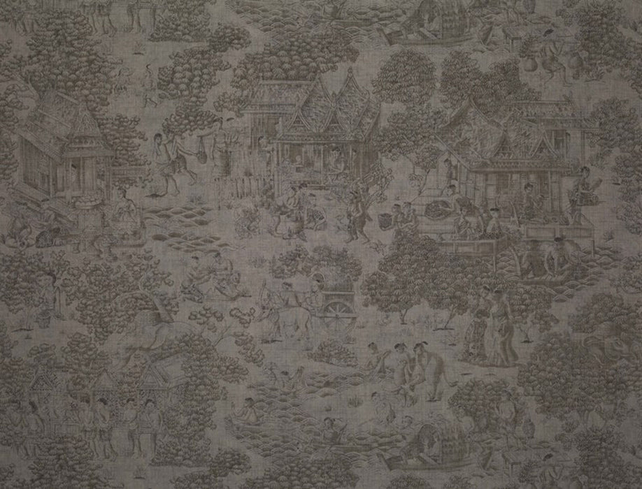 Jim Thompson Jim'S Dream  Charcoal Wallpaper Sample JT021007003