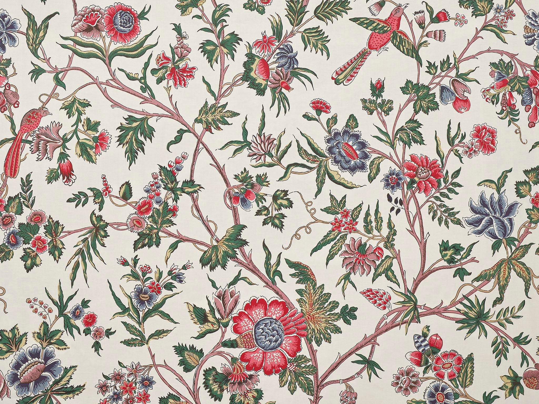 Le Manach L'Arbre Indien Creme Fabric Sample L4568001