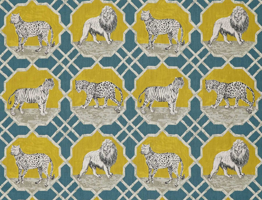 No.9 Thompson Kitty Cat Teal Fabric Sample N9012298002