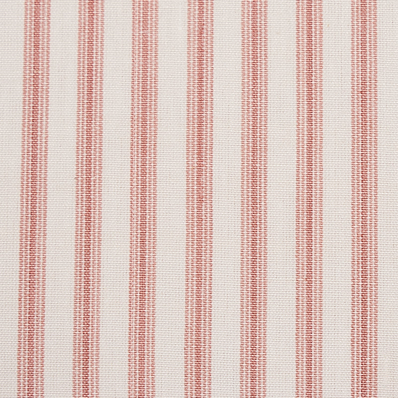 Schumacher Wellfleet Ticking Stripe Pink Fabric Sample 60074