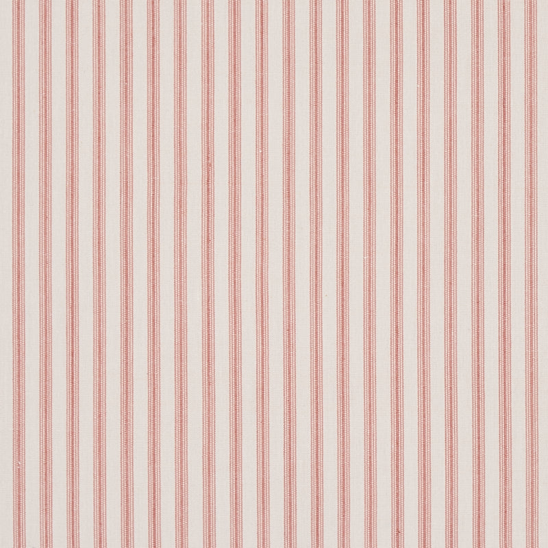 Schumacher Wellfleet Ticking Stripe Pink Fabric Sample 60074