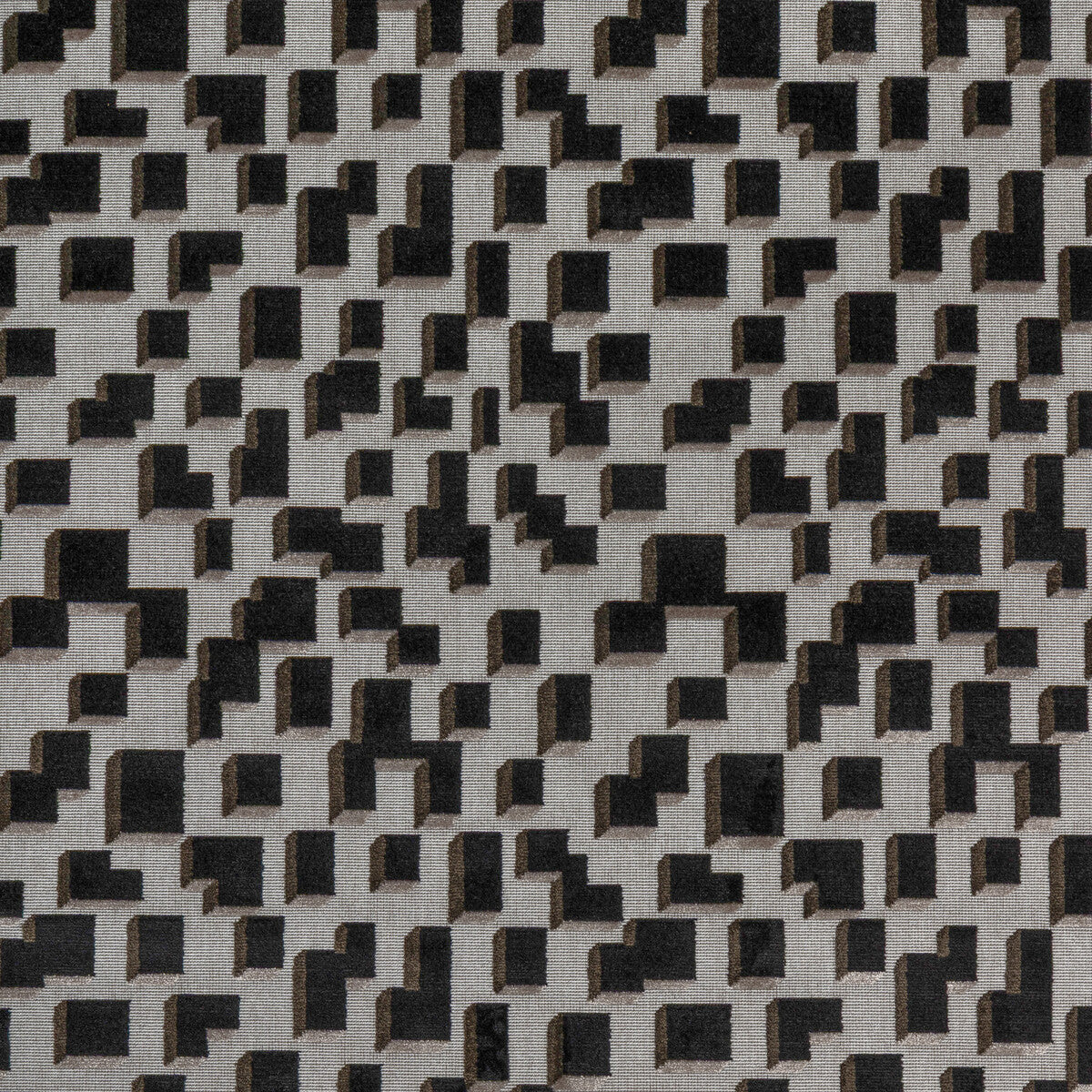 Donghia Cubical Black Fabric Sample 6025106.8.0