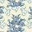 No.9 Thompson Dragon Dance  Antique Blue Wallpaper Sample N9021012004
