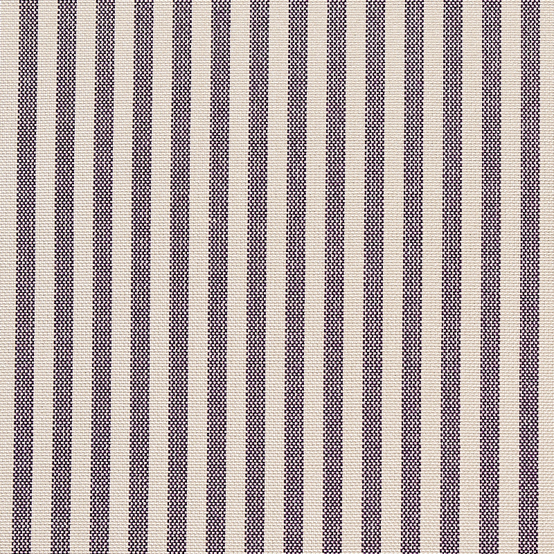 Schumacher Charee Silk Stripe Aubergine Fabric Sample 60923