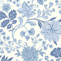 Schumacher Alicia Blue And White Wallpaper 6144