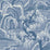 Schumacher Indigo Garden Blue And White Wallpaper Sample 6147