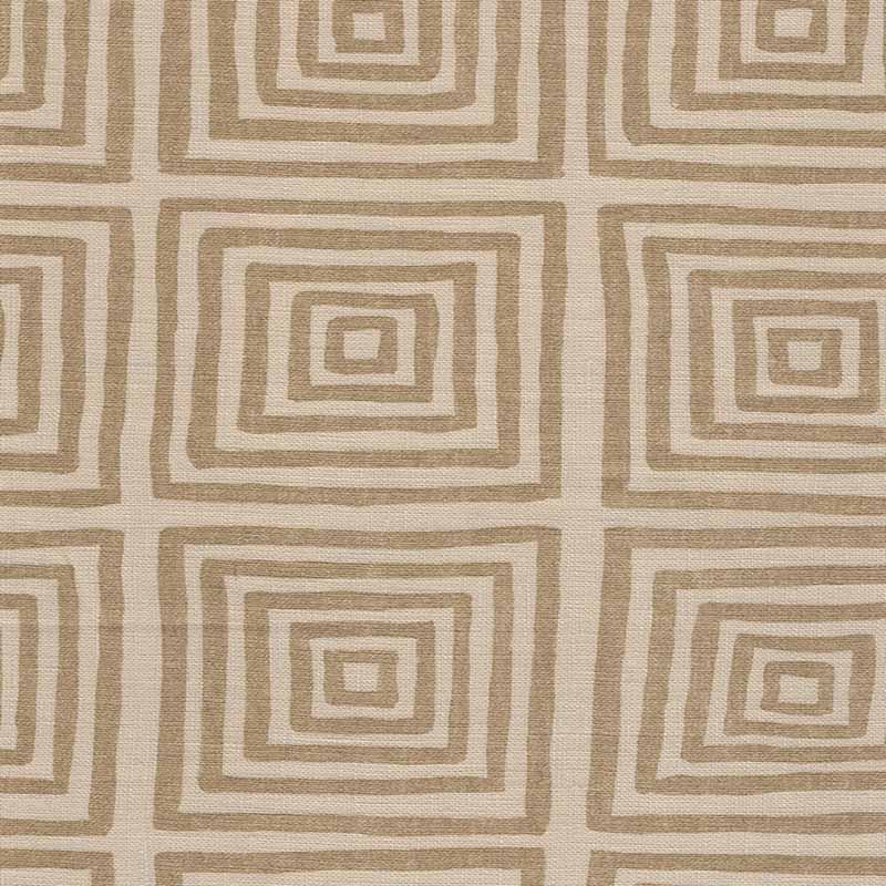 China Seas Ziggurat Gold Metallic Fabric Sample 6170-11