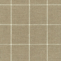 Schumacher Glenariff Linen Check Natural Fabric 62110