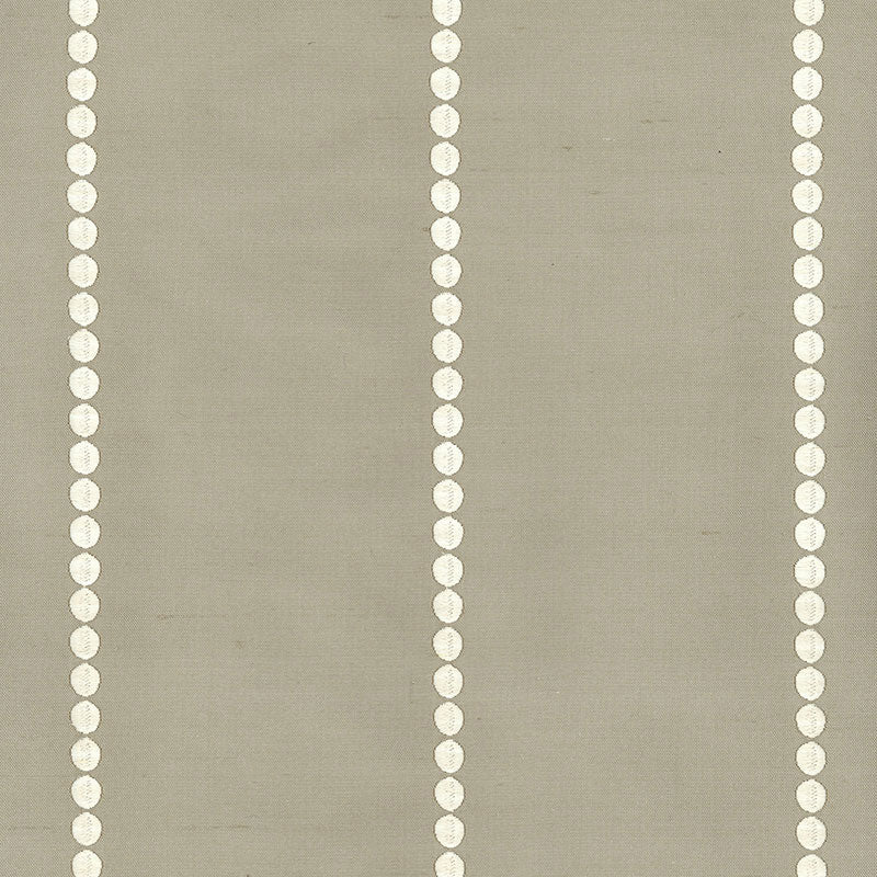 Schumacher Gabrielle Embroidery Dove Fabric 62201
