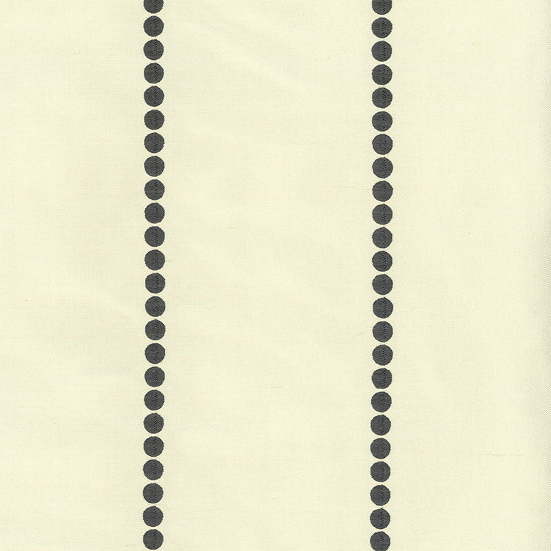 Schumacher Gabrielle Embroidery Graphite Fabric Sample 62203