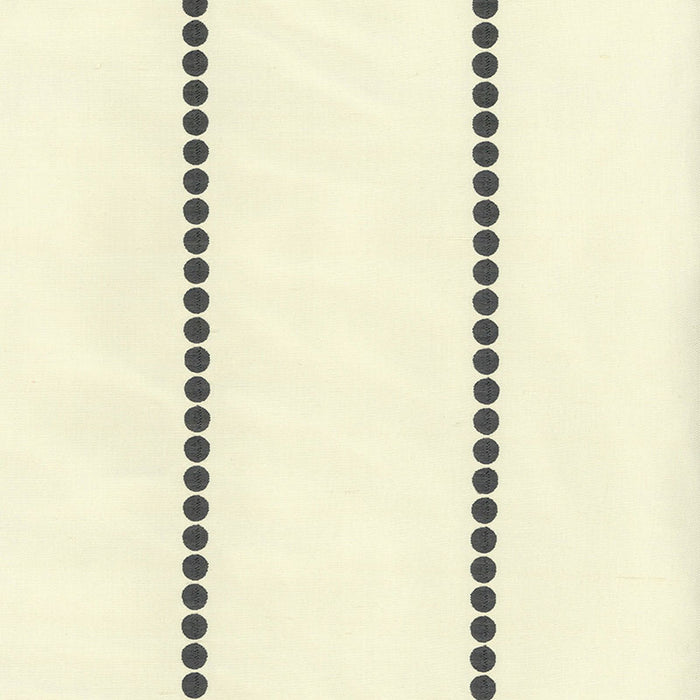 Schumacher Gabrielle Embroidery Graphite Fabric Sample 62203