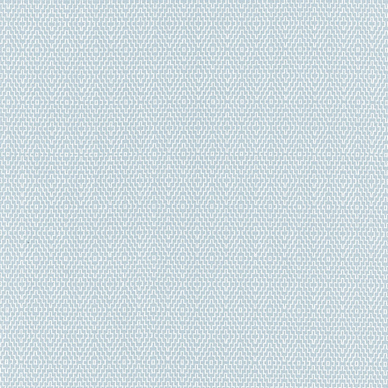 Schumacher Hampton Court Diamond Aqua Fabric Sample 62532
