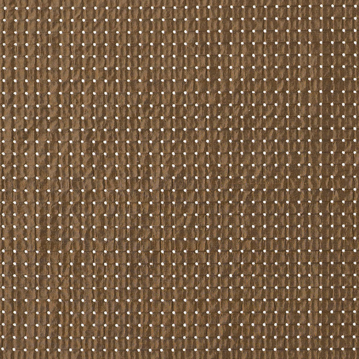 Schumacher Dotted Silk Weave Mocha Fabric Sample 62553