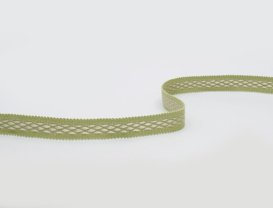 Jim Thompson Ikat Diamonds Tape  Pistachio Trim Sample JT030061005