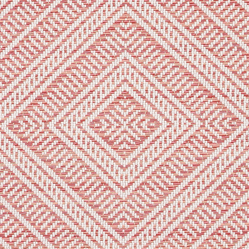 Schumacher Tortola Indoor/Outdoor Coral Fabric Sample 62847