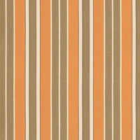 Schumacher Beacon Cotton Stripe Pumpkin/Mocha/Java Fabric 62995
