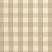 Schumacher Camden Cotton Check Beige Fabric 63031