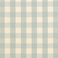 Schumacher Camden Cotton Check Aqua Fabric 63037