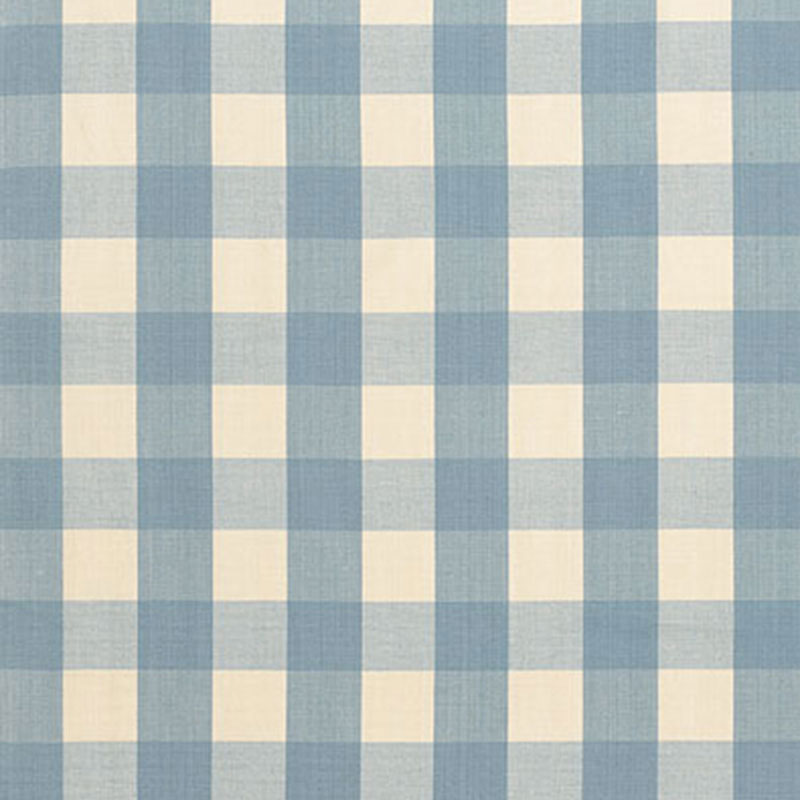 Schumacher Camden Cotton Check Chambray Fabric 63038