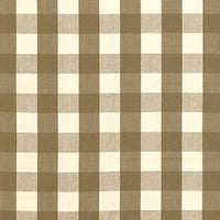 Schumacher Camden Cotton Check Mocha Fabric 63040