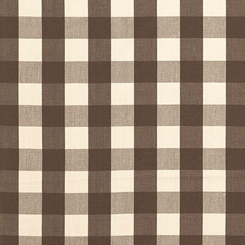 Schumacher Camden Cotton Check Java Fabric 63041